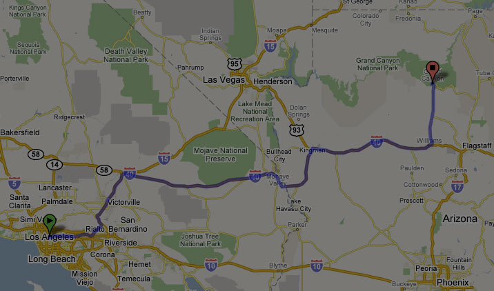 los angeles to the grand canyon