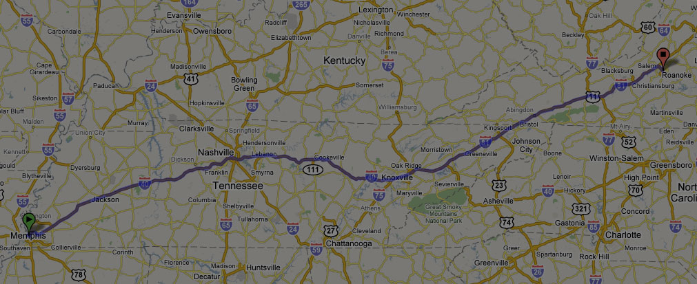 Graceland to Roanoke